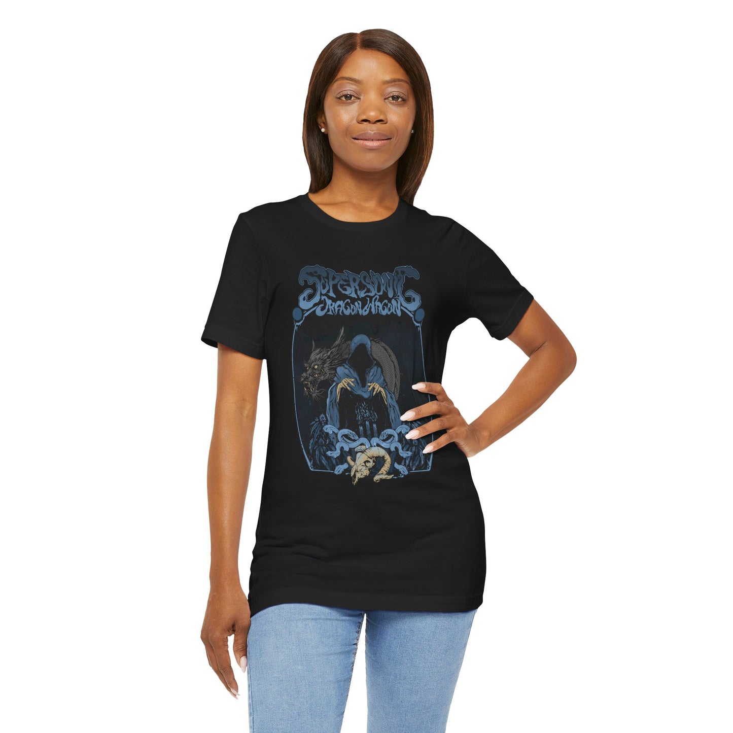 The Dark Arts T-Shirt with Wizard and Dragon Design