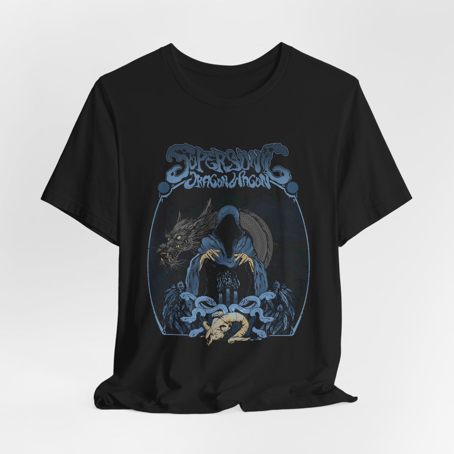 The Dark Arts T-Shirt with Wizard and Dragon Design