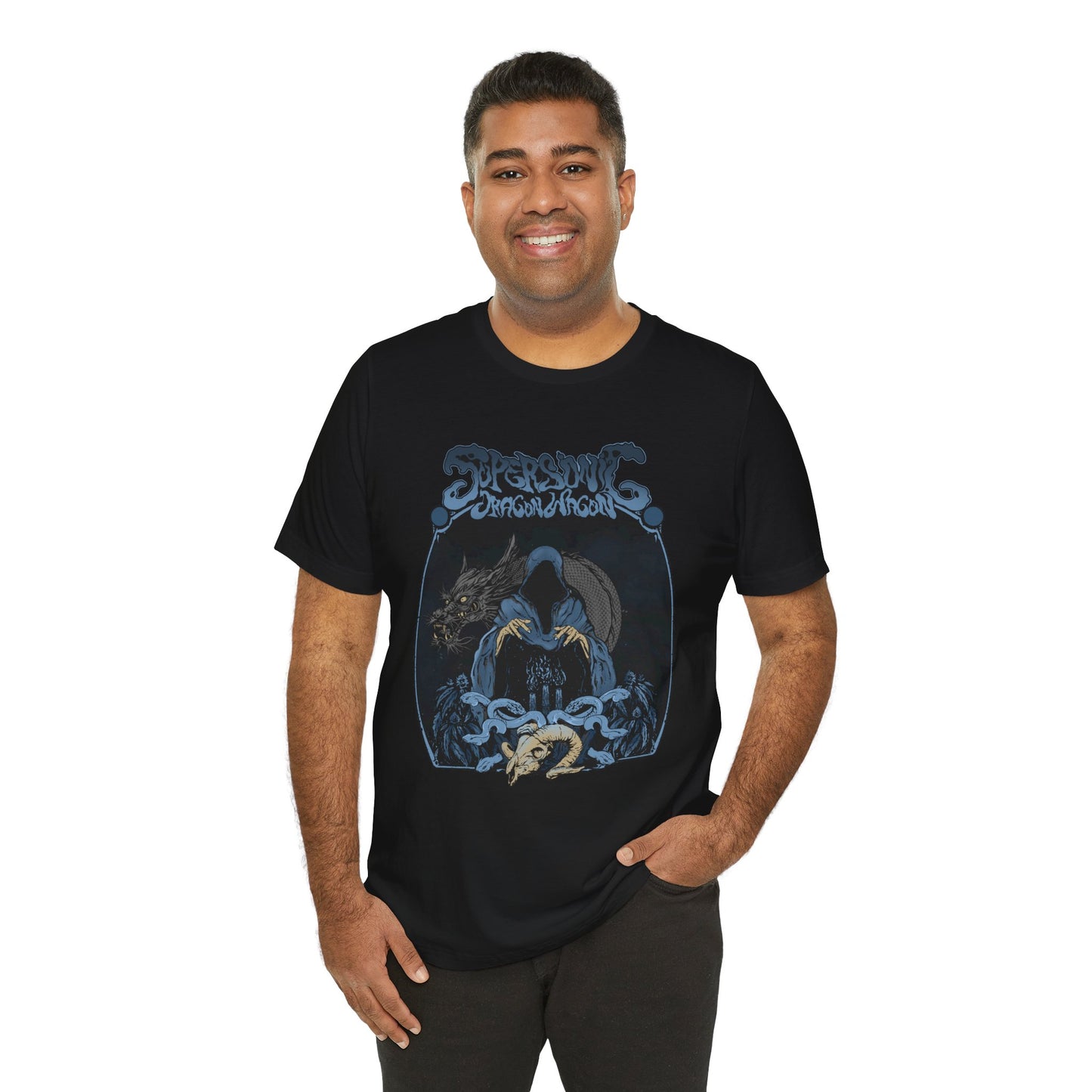 The Dark Arts T-Shirt with Wizard and Dragon Design