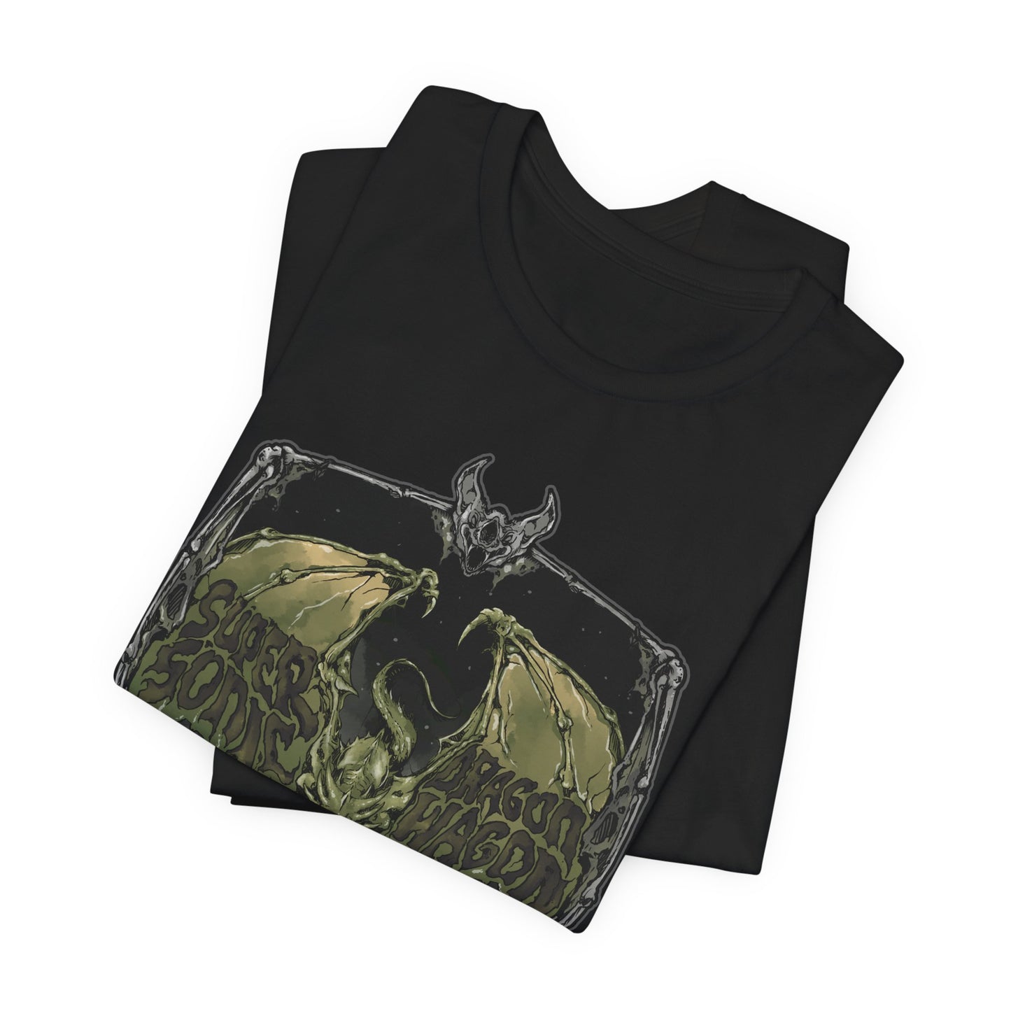 Dragon Skull Crest T-Shirt — Gothic Fantasy Tee for Fans of Dragons & Dark Art